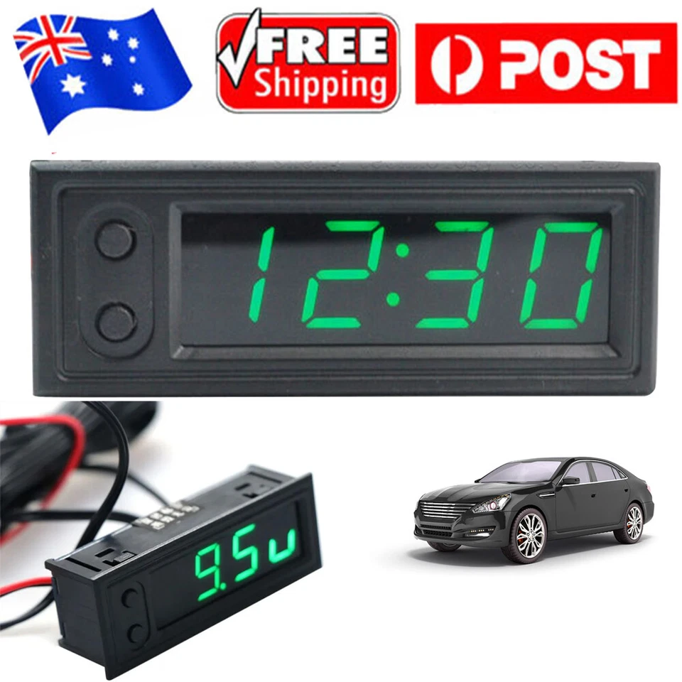 Digital Display Car Vehicle Dashboard Clock Watch with Calendar Display