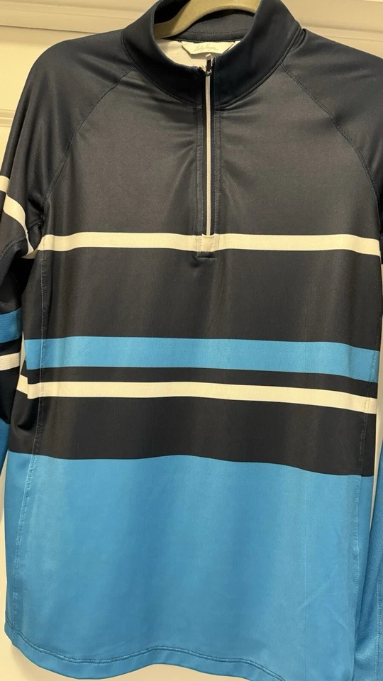 Top Pullover Lady Hagen 1/4 Cremallera Manga Larga Multicolor Azul Talla Pequeña Foto 2 de 4