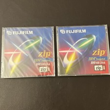2 - FUJIFILM ZIP 100MB DISC IBM FORMATTED ZIP 100 DISCS - BRAND NEW SEALED