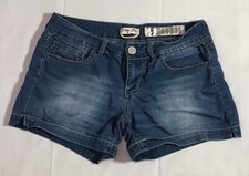 Indigo Rein Forever Denim Jean Shorts Junior Women 5 Low Rise Distressed Blue