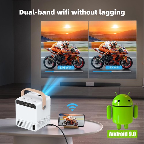 WiFi 1080P TV Projector 4k Bluetooch LED Home Theater Movies Projector Cinema - Picture 6 of 14
