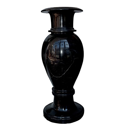 Vase Aus Marmor Schwarz Gemasertem Knospe Italian Interior Design Home Dekor H