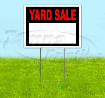 YARD SALE 18x24 Yard Sign Corrugated Plastic Bandit Lawn USA | eBay