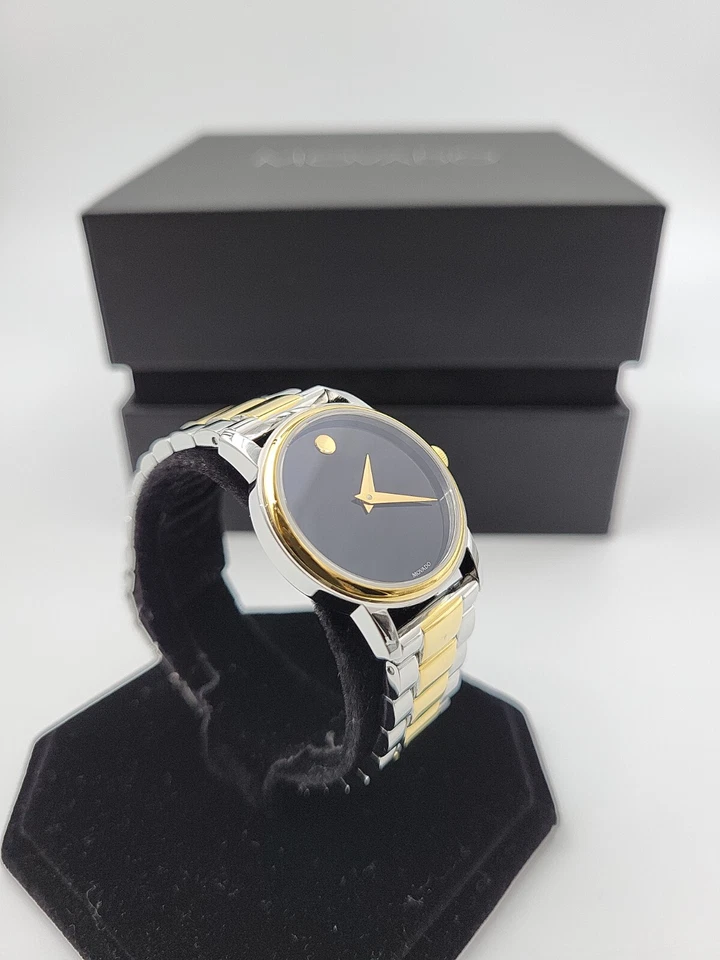 Movado Women’s Museum Black Dial Two Tone Quartz Watch - 2100018 ($995 MSRP) - Image 3 of 4