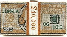 Money Clutch Purses for Women, Stack of Cash Dollars Crystal Clutch Purse 10000$