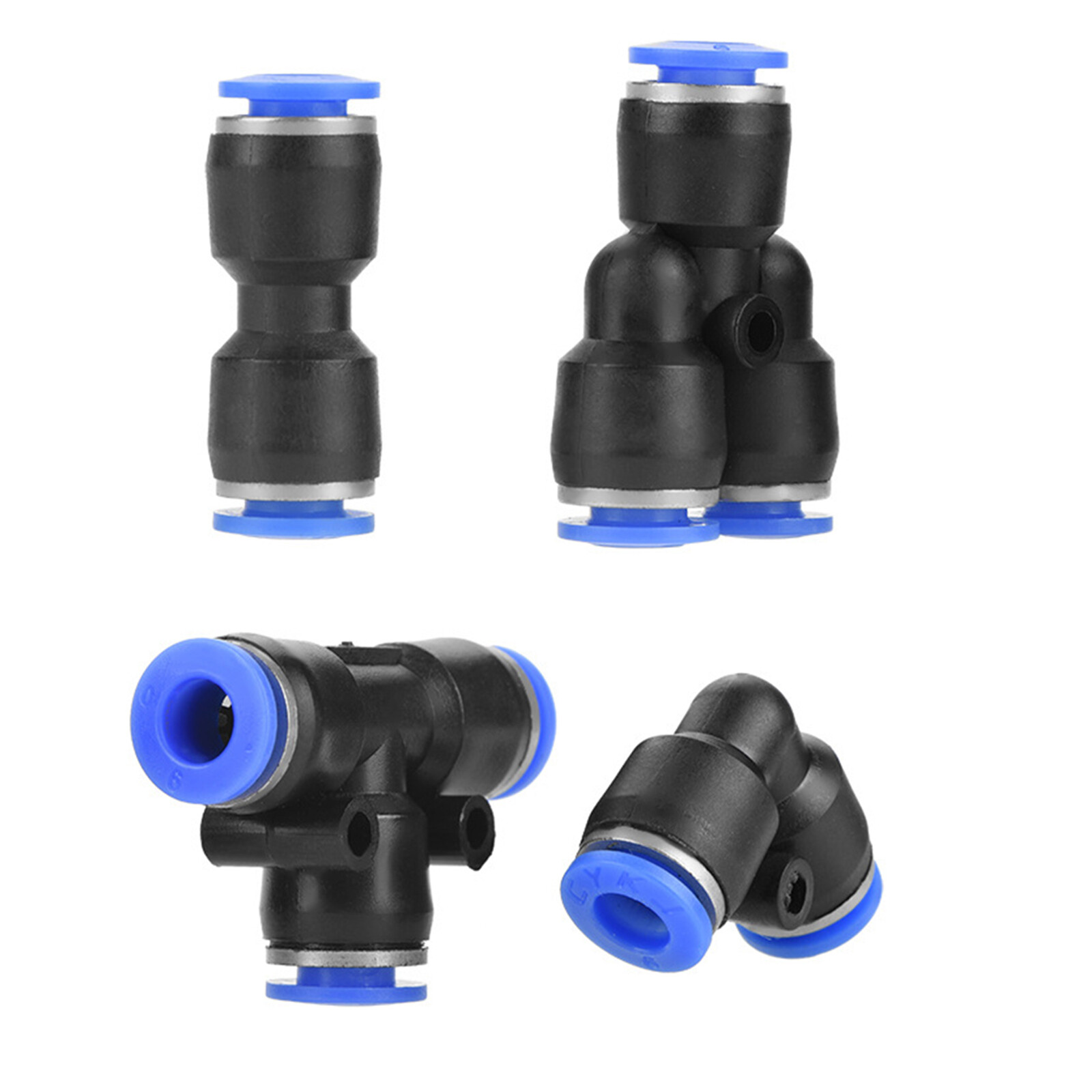 40Pcs Quick 6mm OD 1/4" Plastic Pneumatic Push Connector Air Line