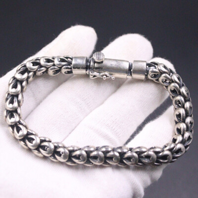 Pure S925 Sterling Silver Chain 8mm Phoenix FeatherLink