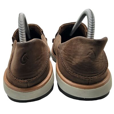 OluKai Kalia Slip On Sneakers Mens 8.5 Dark Wood Shoes 10453 