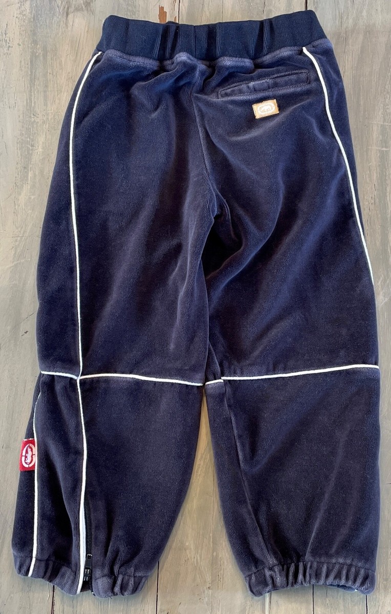 VTG Y2K 00s ECKO UNLTD Velour Logo Pocket Pull-On Zip Jogger VTG Y2K 00s ECKO UNLTD Velour Logo Pocket Pull-On Zip Jogger