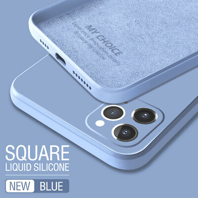 Liquid Silicone Case For iPhone 16 15 14 Pro Max 13 12 11 XS Camera Lens Cover