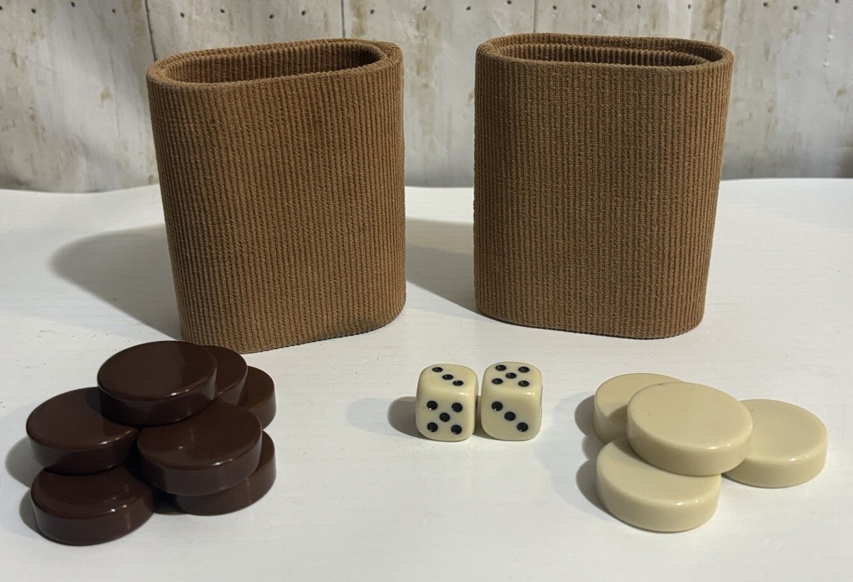 Backgammon Replacement Corduroy Cups Doubling Cube Dice Chip Backgammon Replacement Corduroy Cups Doubling Cube Dice Chip