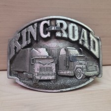 Siskiyou Buckle Co. KING OF THE ROAD Truck Driver Belt Buckle Vintage 1992