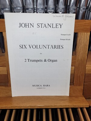 * John Stanley, ed Cooper: 6 Voluntaries for 2 trumpets / organ (Musica Rara)