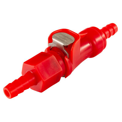 Warrior Schnellspanner Kraftstoffleitung Kupplung Motorrad Fahrrad rot 8 mm Rohrdurchmesser
