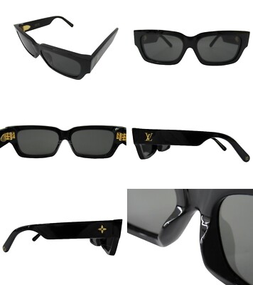 LOUIS VUITTON Sunglasses LV Fame Rectangle Z1722E Black with