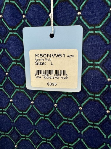 Camiseta ST JOHN Azul Estampada Escote Barco Tachonada Adornada Talla Grande - Imagen 6 de 9