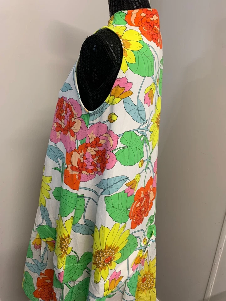 Vestido Alembika Sin Mangas Largo Floral Multicolor 1 Para Mujer A66 Foto 3 de 4