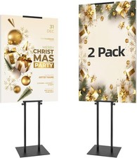 INNOVSIGN Double-Sided Poster Stand, Adjustable up to 78 Inches, Metal Sign Hold