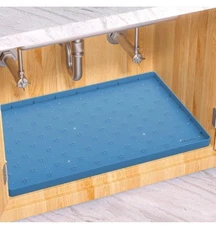 Sdpeia Under Kitchen Sink Silicone Mat for 19” By 12”  Beige Brand New