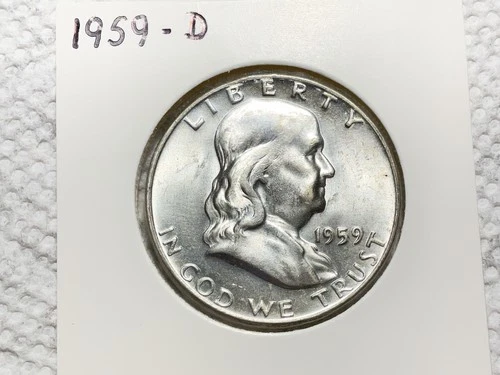 1959 D Franklin Half Dollar UNC.