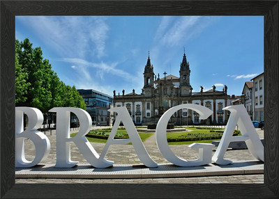 Braga Norte Portugal Framed Wall Art Poster Canvas Print Picture