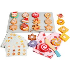 Slice and Bake Cookies Cooking Tools Play Food Set for Kids Ages 3 Children