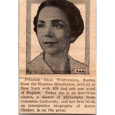 Princess Nina Toumanova Arrived at New York 1936 Galesville WI Clipping SAH6-M7