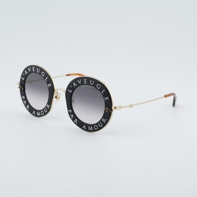 GUCCI GG0113S 001 Black Gold/Grey Gradient 44-30-140 
