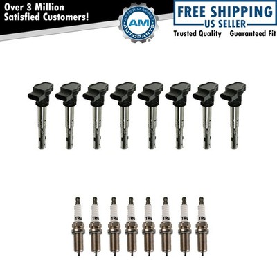 TRQ Ignition Coil & Iridium Spark Plug Kit Set for Audi RS4 RS5 VW Touareg New