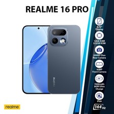 Realme 16 Pro 5G Android Cell Phone (12GB+512GB/GREY/Dual SIM/Global Ver.)