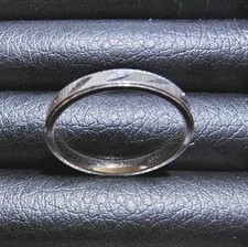 Sterling Silver Leaf Pattern Ring  - Italy