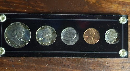 1953 US PROOF SET GEM UNCIRCULATED COINS IN CAPITAL PLASTIC HOLDER - 第 1/2 張圖片
