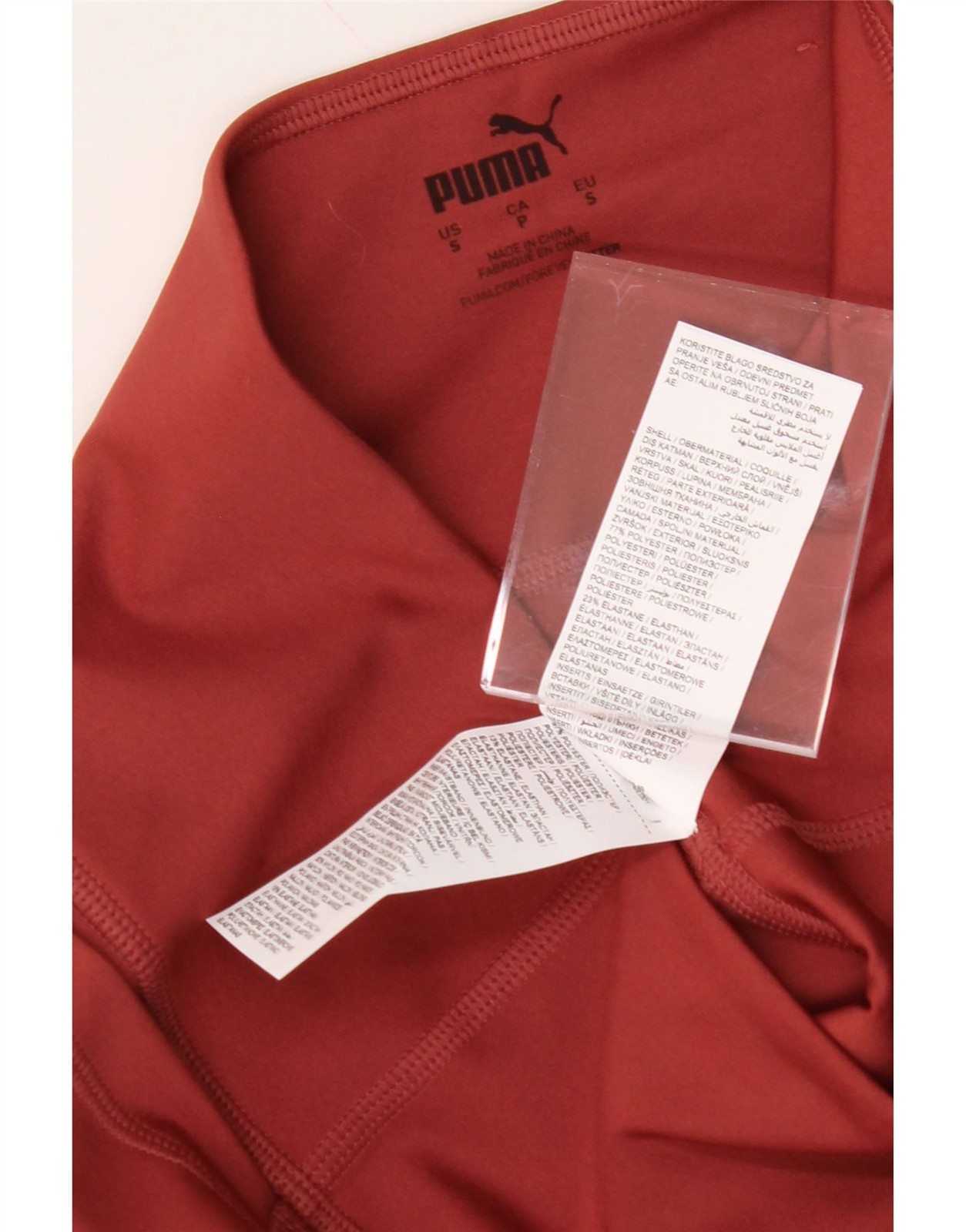 PUMA Womens Graphic Leggings UK 10 Small  Red Colourblock Polyester AZ11 image 3