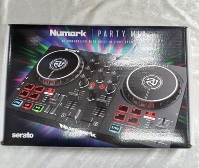 Numark Party Mix DJ Controller Portable USB Mixer with Built-in Sound Card