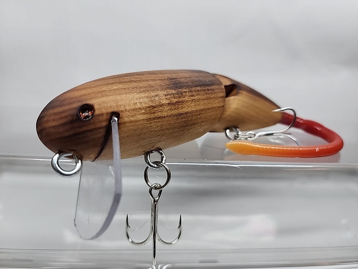 big wood fishing lures 💲WOOD SWIMBAIT,EL RATÓN,2 TONE MATTE BROWN RAT, WOODEN TOPWATER,VERY RARE  RUN🥇