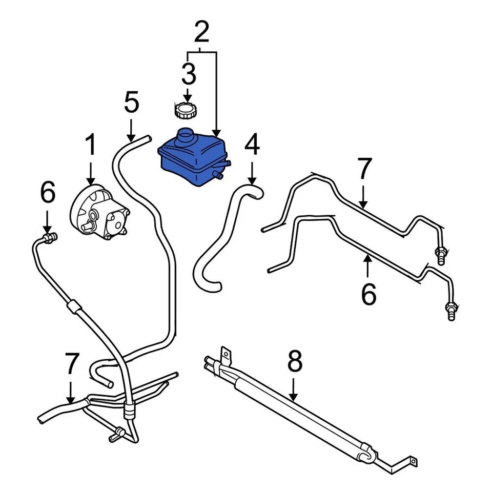 For Volvo XC90 2005-2011 Volvo 30741483 Power Steering Reservoir Foto 2 de 2