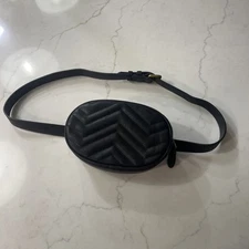 Geestock Crossbody Purse/beltbag Black Small , 5 Inch By 8 