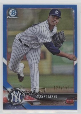2018 Bowman Draft Chrome Blue Refractor 123/150 Albert Abreu #BDC-126 j2c