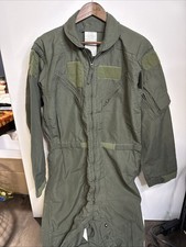Military Coveralls Cotton Flyers Summer Green Vintage 44 LONG