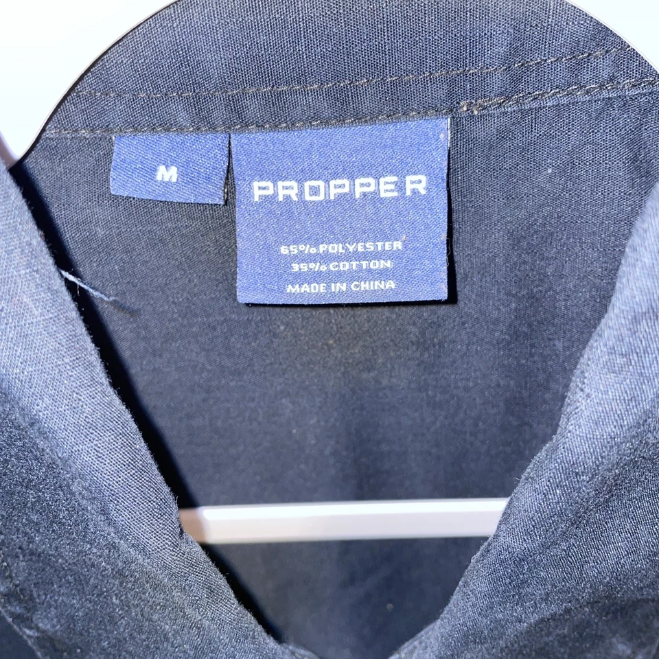 Propper Men’s Work Shirt Size Medium Black Outdoors Guard Workwear  - Image 2 of 4