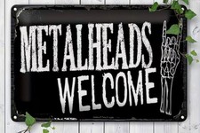 Metal heads-Heavy Metal Rock Music Welcome Sign -NEW-8x12