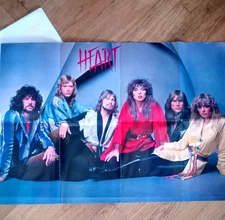 HEART Wilson ORIGINAL '78 Dog Butterfly FAN CLUB Lot PROMO Wall POSTER & Sticker