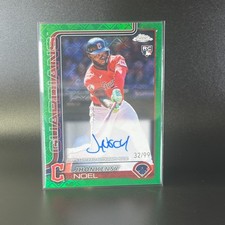 2025 Topps Chrome Logofractor Jhonkensy Noel Green Autograph Rookie 32/99