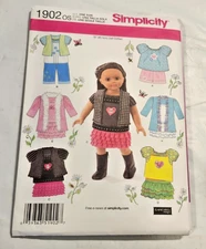SIMPLICITY - 1902  - SIMPLICITY - DOLL CLOTHES  18" - 2012