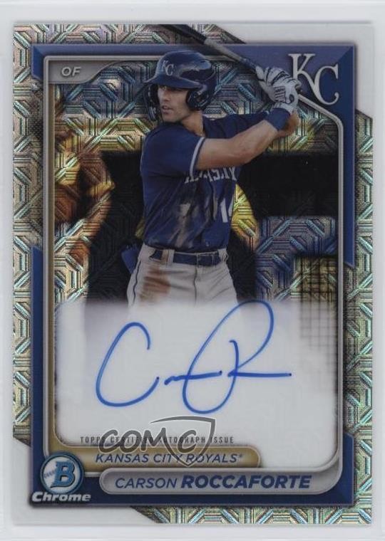 2024 Bowman Chrome Prospect Mega Box Auto Carson Roccaforte #BMA-CR Auto wo3