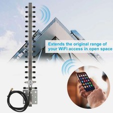 2.4G Directional Yagi WiFi Antenna 25dBi Wireless Router Network Card Outdoor US