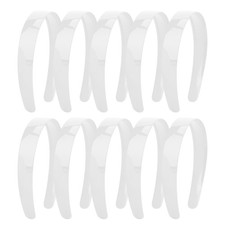 Plastic Headbands For Women White 1 Inch Wide DIY Head Bands with Teeth