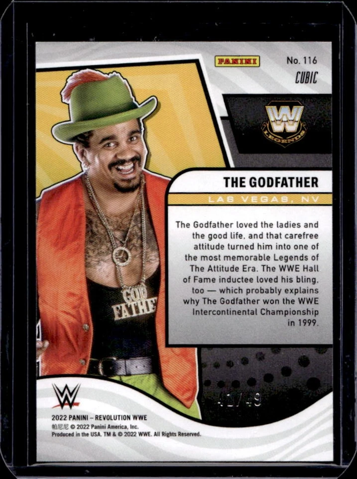 2022 Panini Revolution WWE The Godfather Cubic #/49 - Image 2 of 2