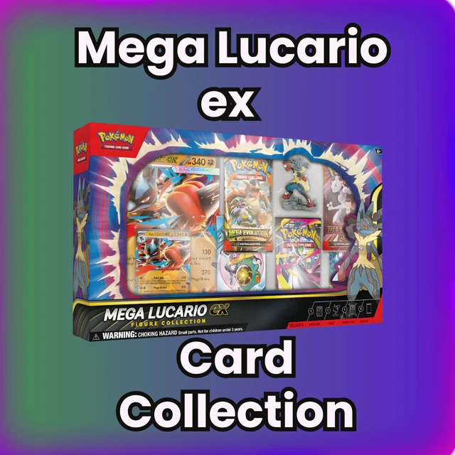 Pokémon TCG Mega Evolution Mega Lucario EX Figure Collection Box