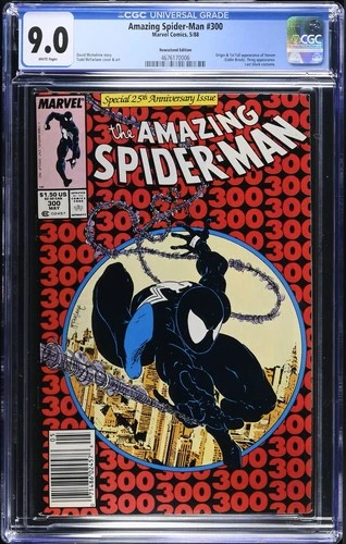 AMAZING SPIDER-MAN 300 CGC 9.0 WPGS NEWSSTAND V1 1988! ORIGIN & 1ST FULL VENOM!!